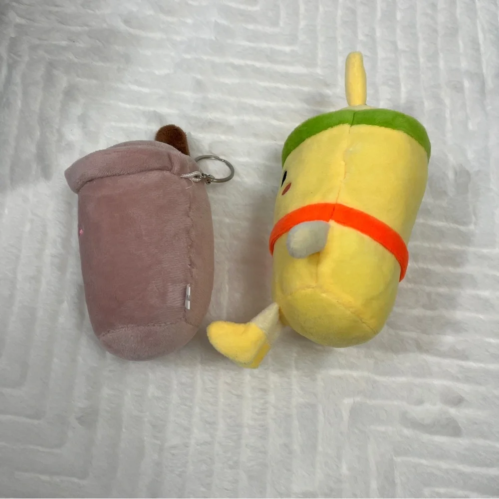 Plush Bubble‎ Tea Boba Tea Yellow Lemon Pink Keychain